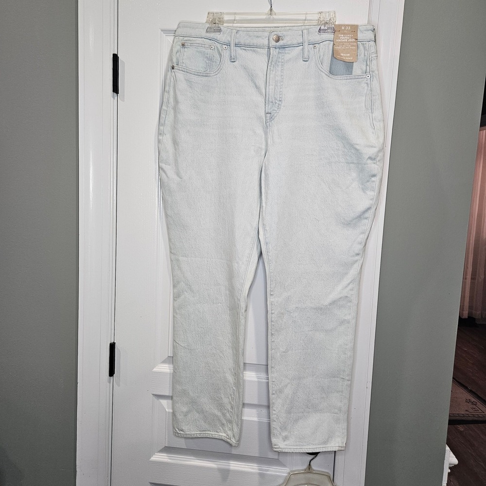 Madewell Size‎ 33 The Curvy Perfect Vintage Light Wash Jean NWT